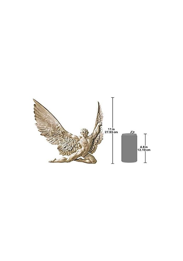 Design Toscano Icarus Winged Man Wall Sculpture in Ancient Ivory - 11 Inch - Image 3